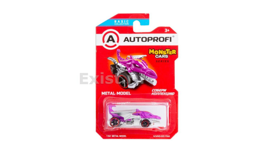 Машинка коллекционная 1:64, Серия MONSTER CARS, B/MNS-005, розовый, 1/24/48