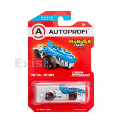 Машинка коллекционная 1:64, Серия MONSTER CARS, B/MNS-006, голубой, 1/24/48