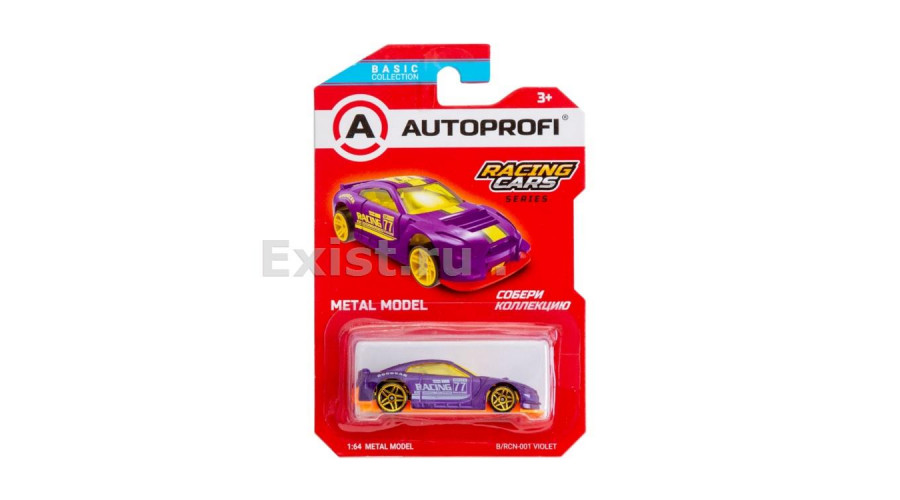 Машинка коллекционная 1:64, Серия RACING CARS, B/RCN-001, фиолетовый, 1/24/48