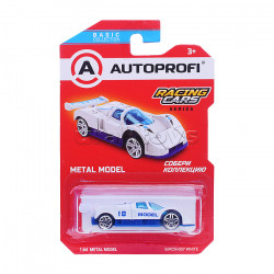 Машинка коллекционная 1:64, Серия RACING CARS, B/RCN-007, белый, 1/24/48