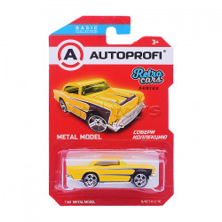 Машинка коллекционная 1:64, Серия RETRO CARS, B/RET-003, жёлтый, 1/24/48