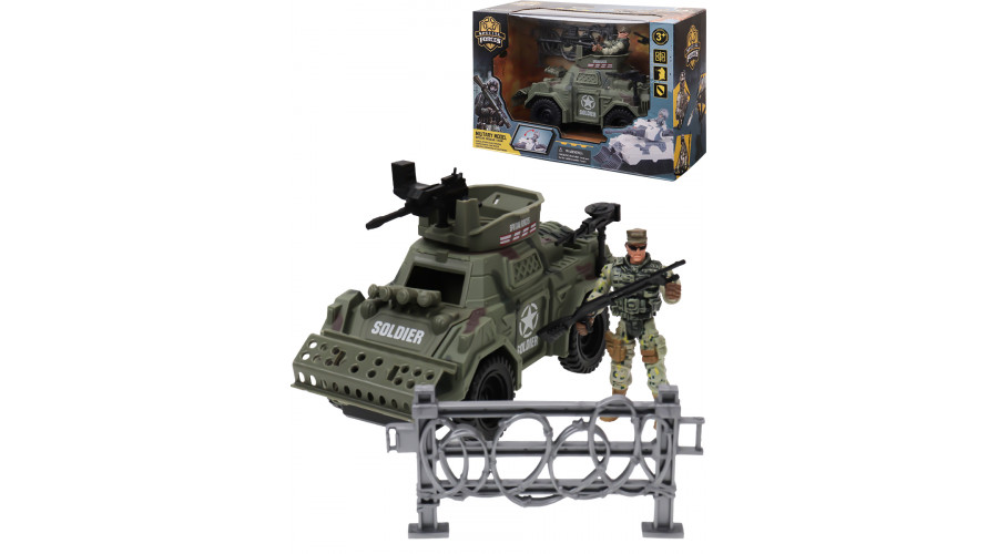 Военный игровой набор "Храбрый воин"(одна фигур.,танк в кор.)(27x11,5x18 cм) ( Арт. 2178580)