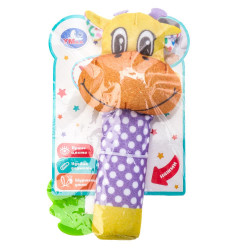 Текстильная игрушка погремушка - пищалка Умка в кор.250шт UM-GF2-24