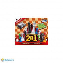 Шахматы 2 в 1 (шахматы, лудо), кор.23*19*2см ИГРАЕМ ВМЕСТЕ в кор.2*42шт ZY1223932-R