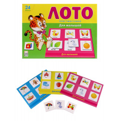 ЛОТО ПЛАСТИКОВОЕ 24 фишки. ДЛЯ МАЛЫШЕЙ (Арт. ИН-6007)