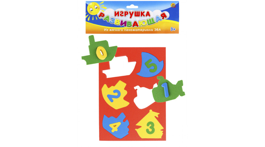 Развив игрушка РК из ЭВА Веселый счет Кораблики (И-7521)