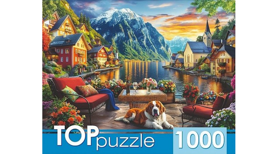 TOPpuzzle. ПАЗЛЫ 1000 элементов. ЗАКАТ В ГАЛЬШТАТЕ (Арт. Ф1000-5888)