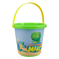 Ведро №8 с картинкой 0,85л  ДИНОЗАВР МАКС (Арт.И-2804)