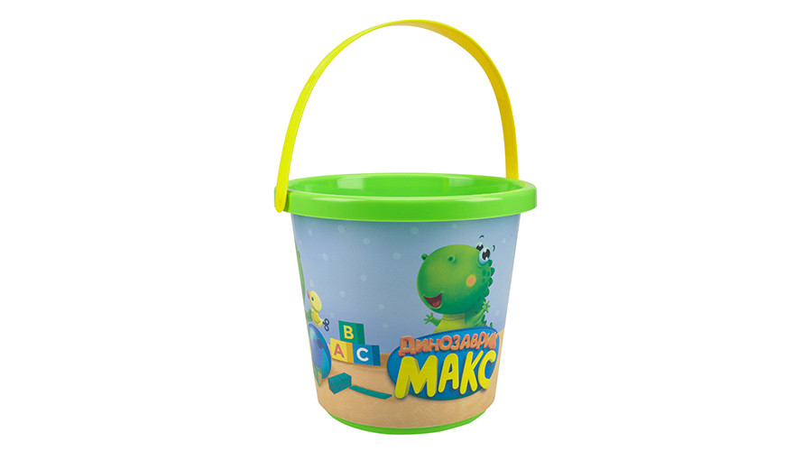 Ведро №8 с картинкой 0,85л  ДИНОЗАВР МАКС (Арт.И-2804)
