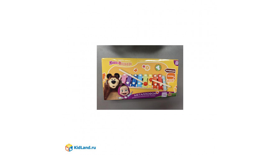 Игрушка деревянная Маша и Медведь металлофон 23*1,5*13, коробка Буратино в кор.50шт 053-24F-48-R