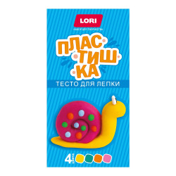 Пластишка. Тесто для лепки. Набор № 22 (4цв по 50 г)     Тдл-034