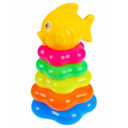 Пирамидка 17 см (5 колец, в сетке) "Рыбка" кружевные кольца (Арт. И-1581)