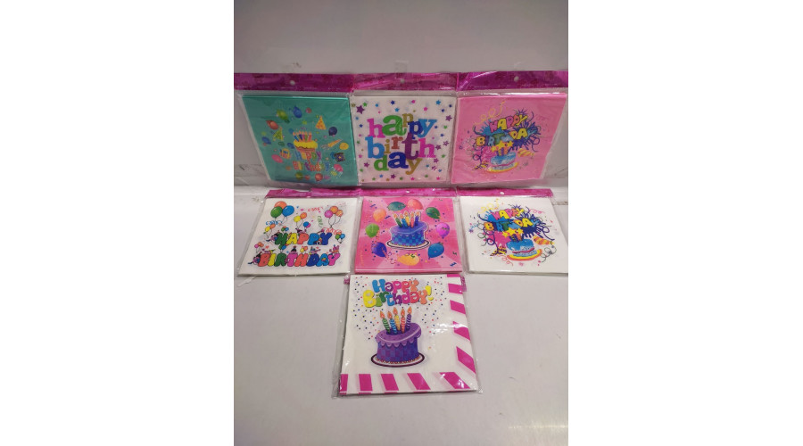 Салфетки HAPPY BIRTHDAY 10в1 1264-12